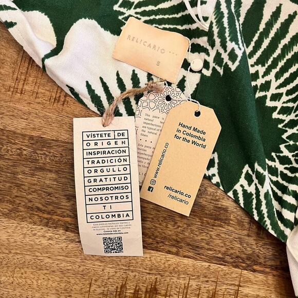 NWT Relicario Horus Tie Back Halter Midi Dress Small Resortwear Vacation Beach - Picture 13 of 13